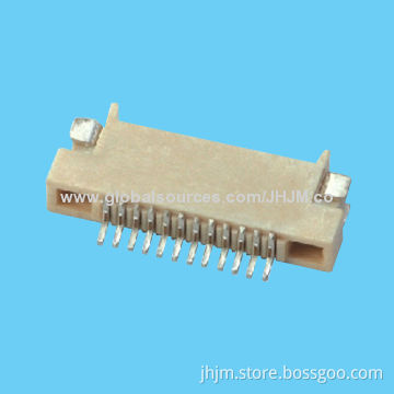 0.5mm Pitch FPC Connector with 1.5mm Height, ZIF Dual Connectors Type, Right Angle/SMT 4-60 Pins